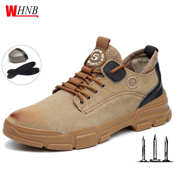 

welder leather work boots men anti-smash anti-puncture safety shoes fireproof wear-resistant protective safety boots, Black