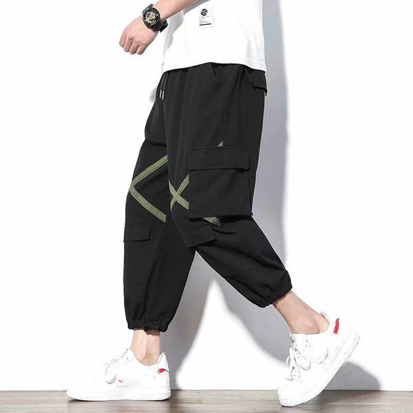 

januarysnow brand designer new fashion harem pants men's street style beam foot jogging pants men's casual loose harem pants men