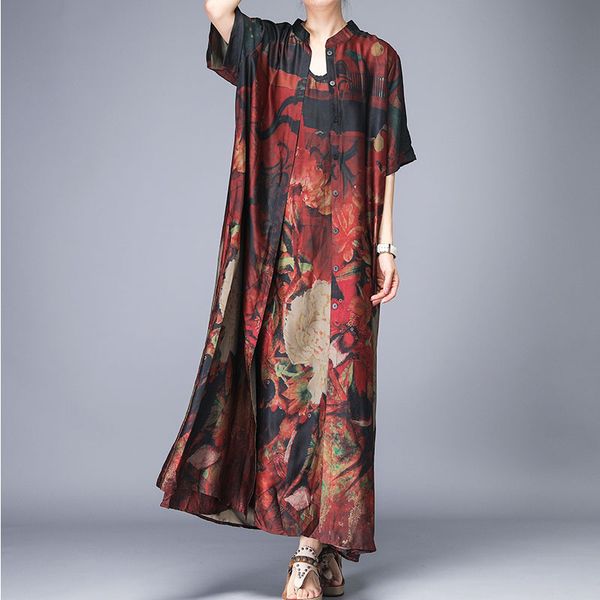 

women's trench coats summer coat for women silk plus size vintage elegant short sleeves personality printed casual fashion outwear, Tan;black