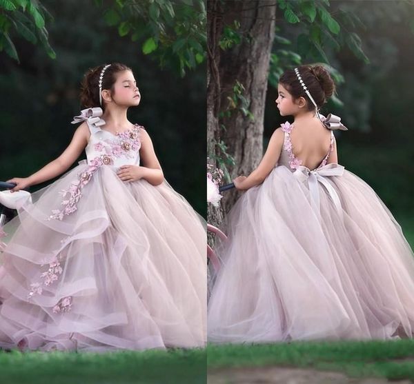 

прекрасный цветок девочки платья jewel шеи hand made цветы из бисера открыть назад длинный день рождения малыша девушки pageant платья kid п, White;blue