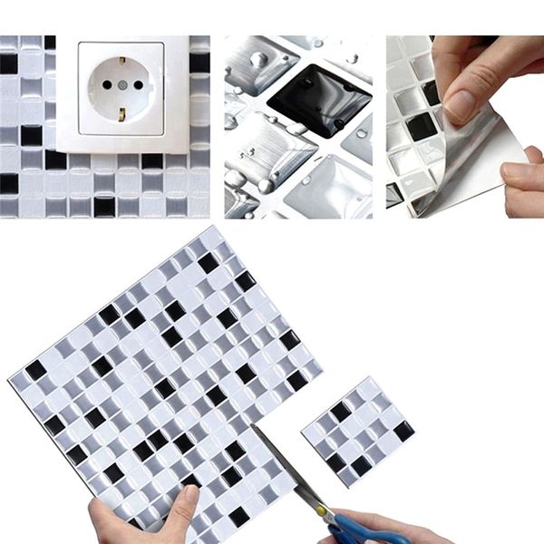 

кухня backsplash стены ванной плитка наклейка самоклеющихся мозаики 3d плитка наклейки декор водонепроницаемая 1шт