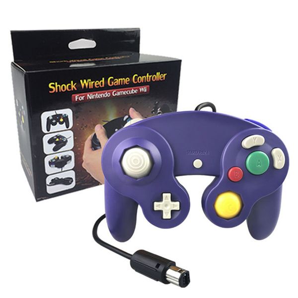 

wired gaming game controller gamepad joystick for ngc console gamecube wii u extension cable turbo dualshock transparent color