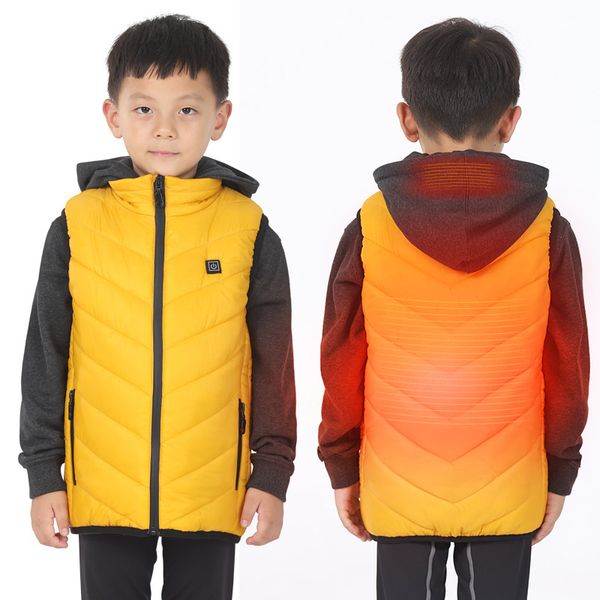 

jacket heated for children boy and girl, White
