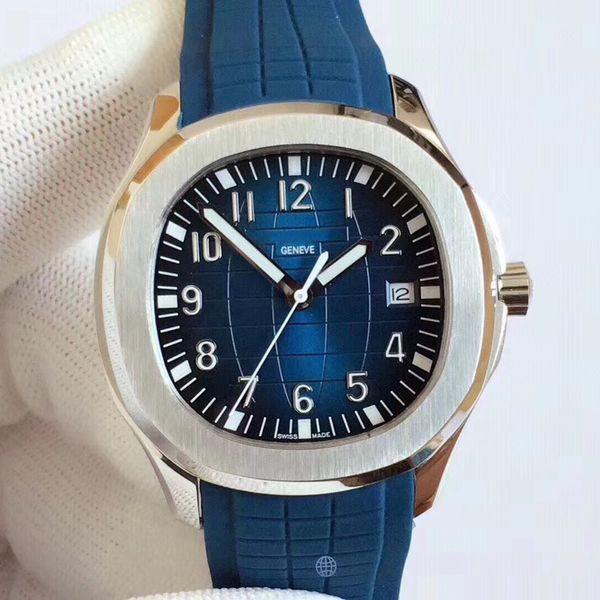 

top u1 заводского качества nautilus мужские часы aquanaut 2813 автоматические часы с механизмом резиновый ремешок синий циферблат 5711 мужск, Slivery;brown