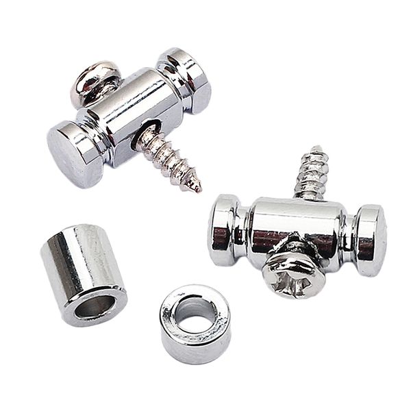 

2pc guitar roller string guide tree retainer guitar replacements diy chrome