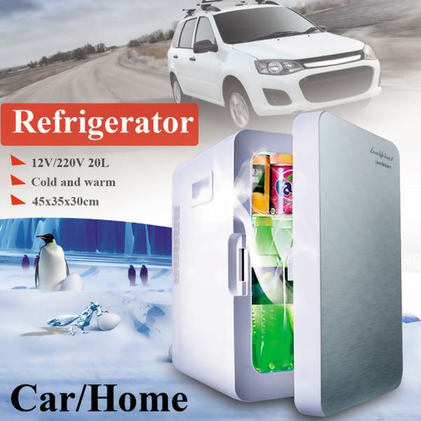 

kroak mini 20l car home use mini refrigerator cooler warmer dual-use fridge box temperature control 12v/220v dormitory