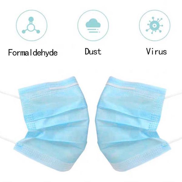 

in stockdisposable face masks disposable 3 layers dustproof mask facial protective cover masks set anti-dust mask ship