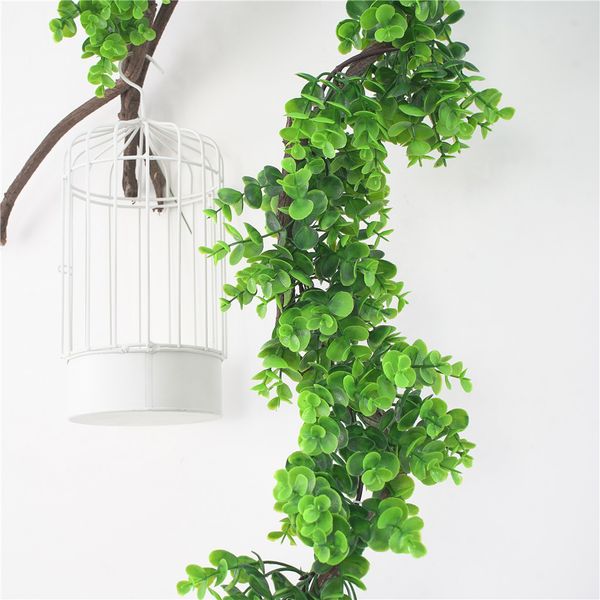 

190cm artificial eucalyptus vines garland greenery wedding backdrop wall art