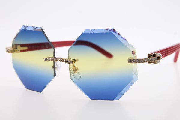 

горячие rimless 4189705 алмазные red arms солнцезащитные очки унисекс красный plank камень очки с коробкой резные голубой объектив новой мар, White;black