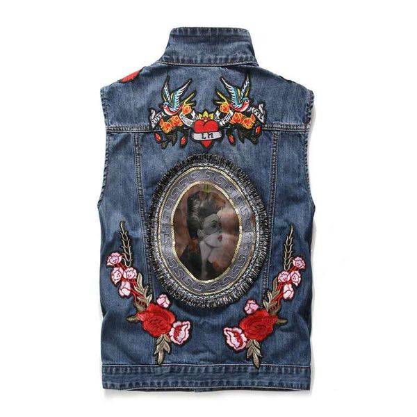 

2021 fashion luxury winter street mens style waistcoat autumn jeans floral vintage inwrought women jacket paris europe ebrhx, Black