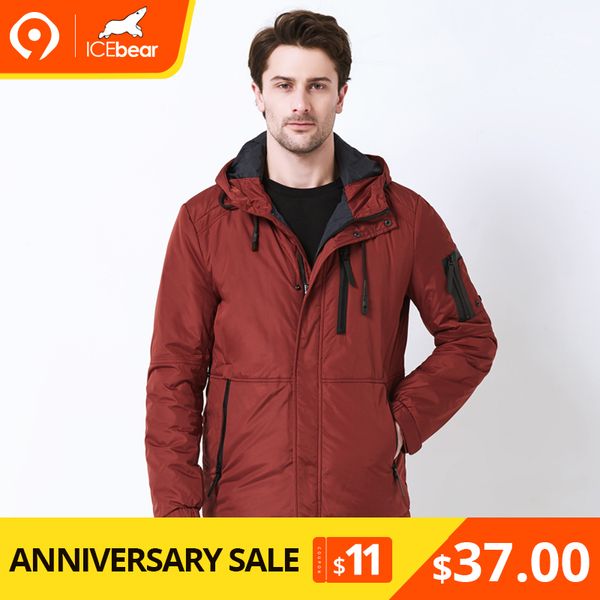 

2019 spring new men's casual jacket fashion collar men's detachable hat brand jacket mwc18107i, Black