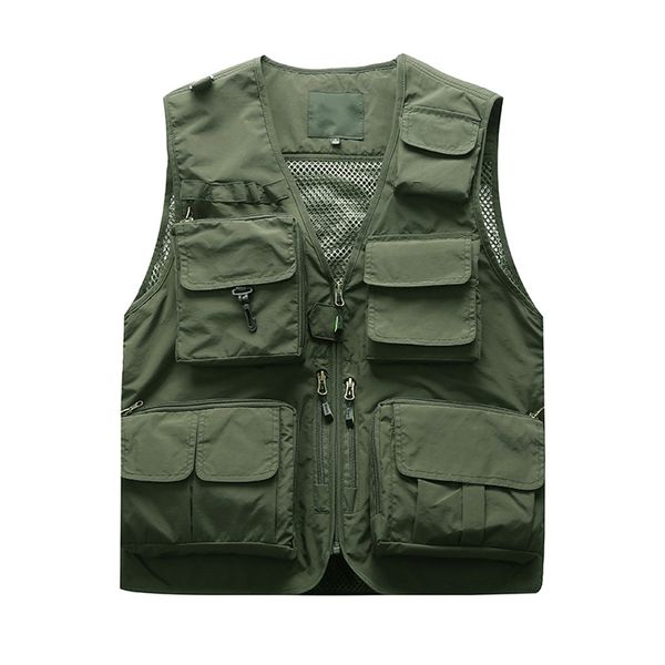 

2019 new arrvial men vest pgraphy outdoors mesh multi-pocket sleeveless jackets waistcoat cargo men vest, Black;white