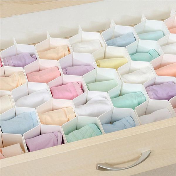

4sets drawer divider clothing wardrobe storage space separation tool spacer drawer partition for comestic socks underwear