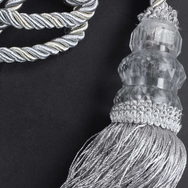 

1pair 50см кисточкой занавес бинты серебро серый другой home decor