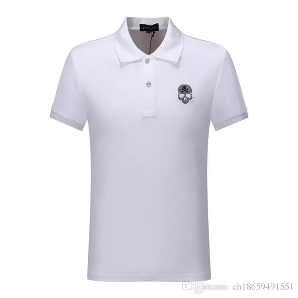 

2019polo cotton ghost head leisure fashion shorts print women's sequin print short-sleeved, White;black