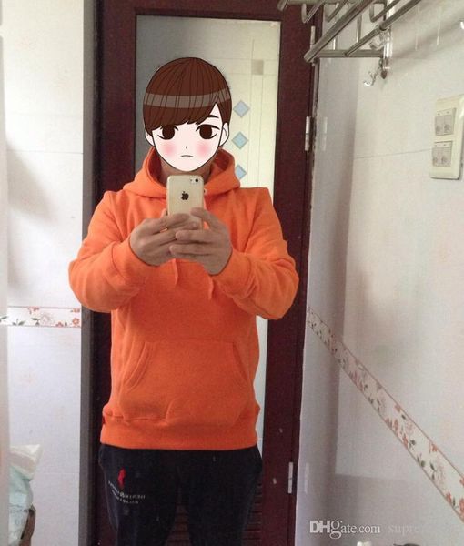 

модный бренд классическая вышивка почтовый ящик логотип толстовка хип-хоп уличная марка флис толстовка осень зима толстовка высокое качество, Black