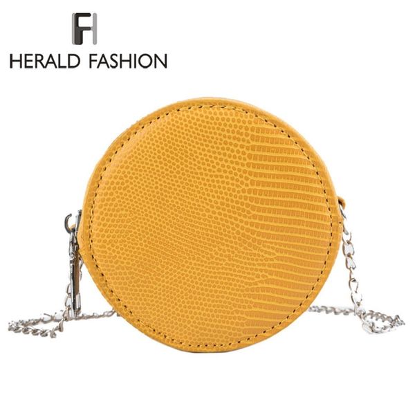 

herald fashion women messenger bag quality leather crocodile pattern female chain shoulder bag small ladies' crossbody sac