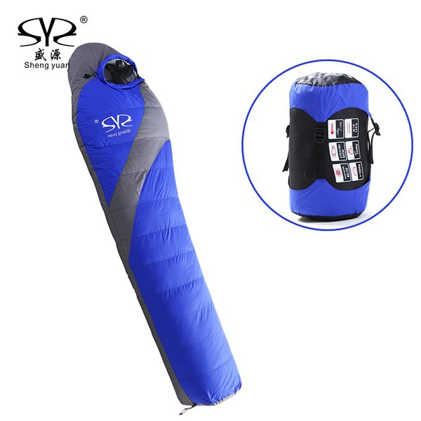 

outdoor ultralight lengthened mummy sleeping bag winter camping waterproof warming single sleeping bags (185 + 30) * 78 * 55cm