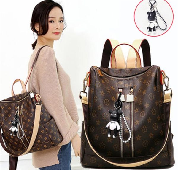 

spring backpack women 2020 new trend wild large capacity women backpack fashion wild travel backpack ing, Black