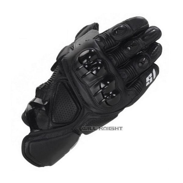 

motorcycle atv bike riding moto mountain bicycle men's leather gloves, Black