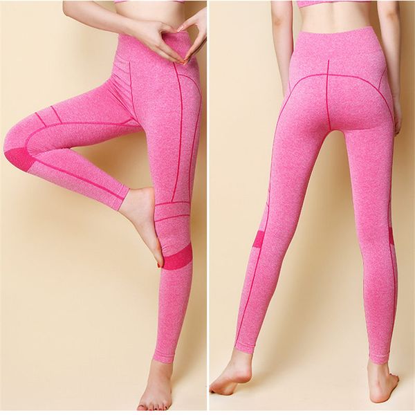 

training women's sports yoga pants leggings elastic gym fitness workout running tights compression trousers, White;red