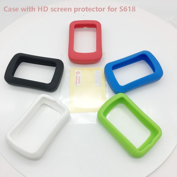 

gel skin case & screen protector cover for igpsport igs618 gps computer silicone case for igs618 s618 igps618