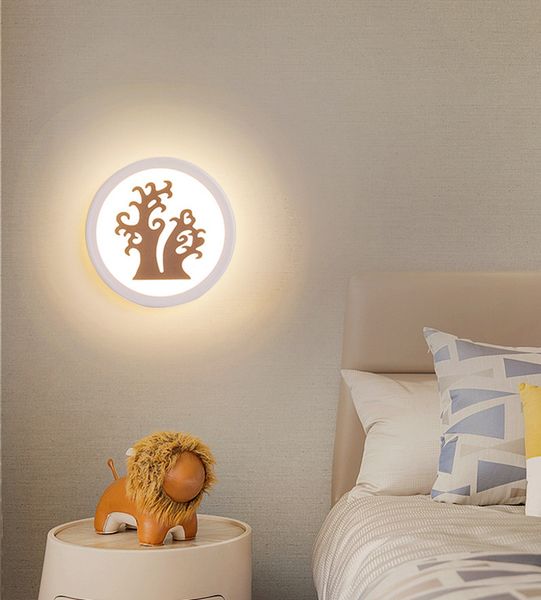 Einfache moderne LED-Wandleuchte für den Innenbereich, Cartoon-Hauptschlafzimmer-Nachttischlampe. Moderne, minimalistische Gang-Veranda-TV-Wanddekorationslampe