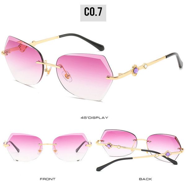 

trimmed rimless sunglasses chashma titanium fashion female eye glasses diamond trimmed rimless spectacle frames women sunglasses tint 9yaeg