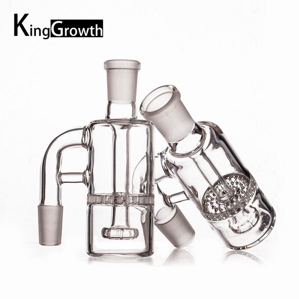 

KGG Glass Ash Catcher 14мм 18мм 4,5-дюймовый Honeycomb фильтр Mini Glass Bong Ash Ловцы Толстые Pyrex Ясно Bubbler Ashcatcher 90 градусов