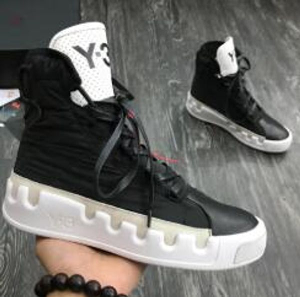 

Kanye we t y 3 noci0003 red white black high men neaker waterproof genuine leather y3 ca ual hoe boot a2