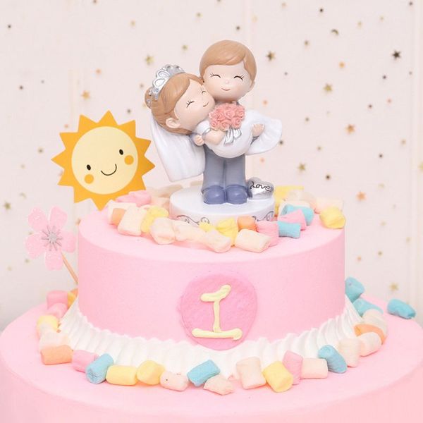 

couple wedding home decoration cake decoration creative resin car gift q9qd