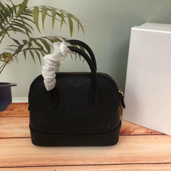 

2020 new ladies messenger bag small shell leather handbag zipper casual bag female black/white bags women totes