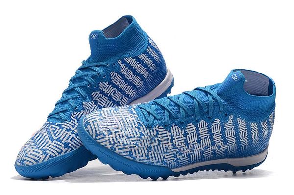 

mercurial superfly vi elite cr7 ic tf indoor soccer cleats neymar designer high help blue trainers football boots sports shoes