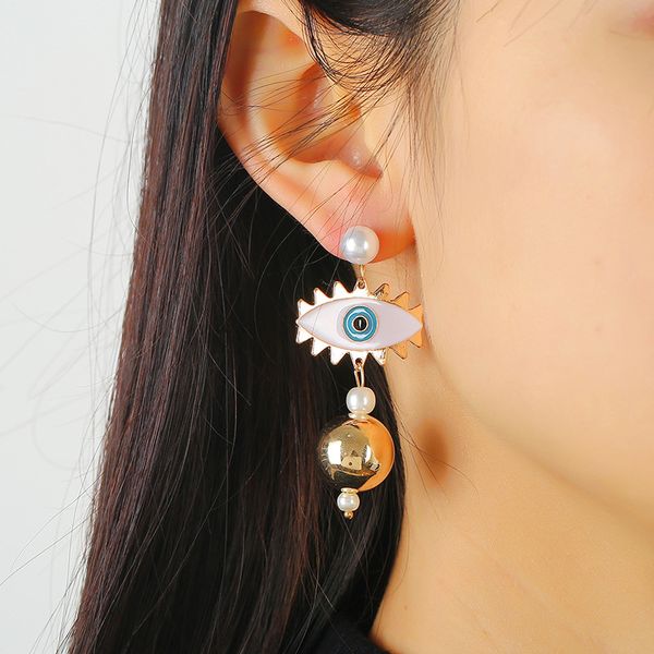 

поставка новых мода темперамент глаза серег стержня личность devil eye геометрическая серьги, Golden