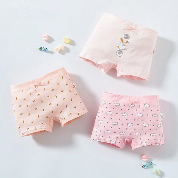 

3 pcs/lot children's underwear all cotton cartoon little white girl baby flat bottom pants children's shorts knickers, Camo