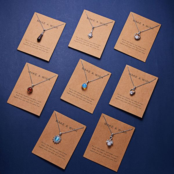 

dolphin show beaded pendant necklaces natural gem stone drop pendant crystal charms amulet wish jewelry ing, Silver