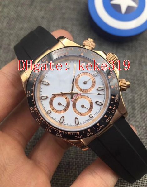 

17 colors excellent cosmograph 40mm 116518 116515 116519 116515 leather bands no chronograph 2813 movement automatic mens watch watches, Slivery;brown