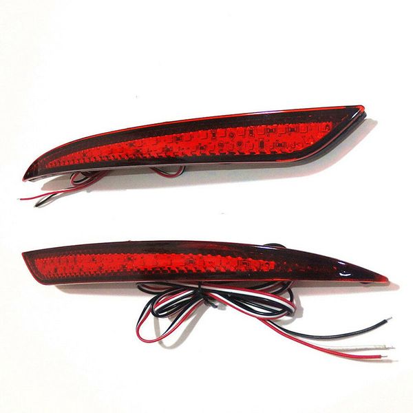 

2x car styling red led rear bumper reflector light for fusion mondeo 2013 2014-2018 tail light brake slamp 12v