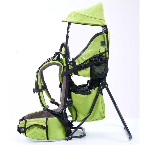 

foldable baby travel carrier waterproof baby toddlr hiking backpack outdoor mountaineering shade carrier-original frame chai