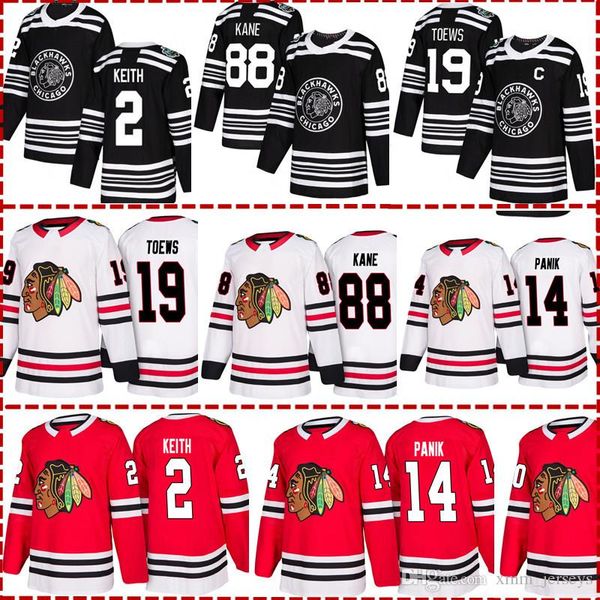 

New Chicago Blackhawks 88 Patrick Kane 2019 Winter Classic Authentic Player Jersey Mens 19 Jonathan Toews 2 Duncan Keith Hockey Jerseys