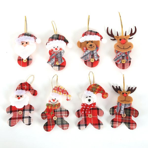 

2019 christmas gift santa claus snowman tree toy doll merry christmas ornaments hang decorations for home enfeites de natal new