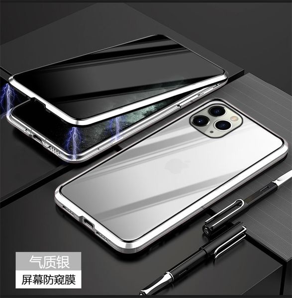 

applicable iphone11promax second generation magneto anti spy apple mobile phone shell metal frame magnetic case