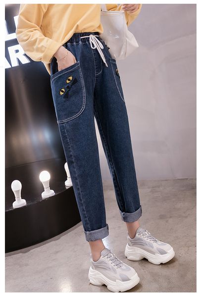 

deep blue women's tailored waist and hip princess jeans bk2487
