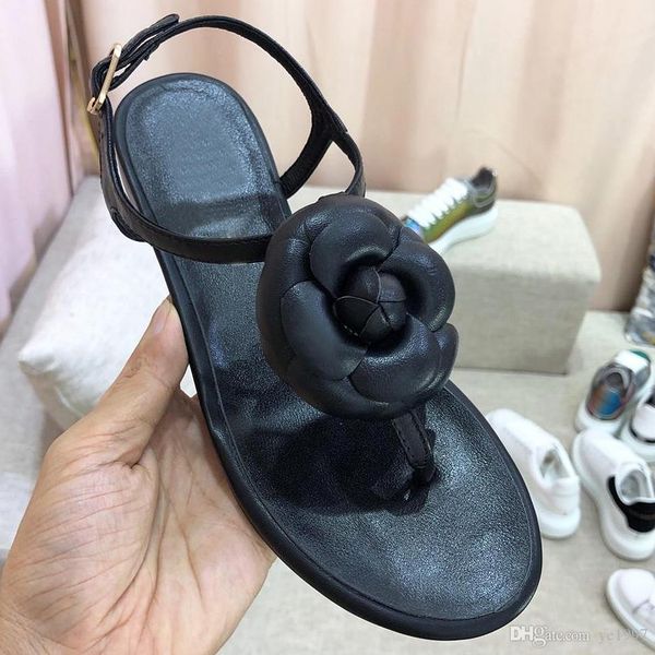 

new womens fashion sandals casual flower slippers beach sandals female star flat jelly lady g non-slip female sandals with qo, Black