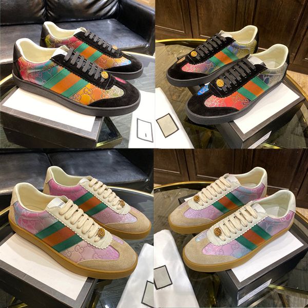 

2020 chameleon new famous luxury brands rivets camouflage casual shoes for men genuine leather sneakers designer, Red;white