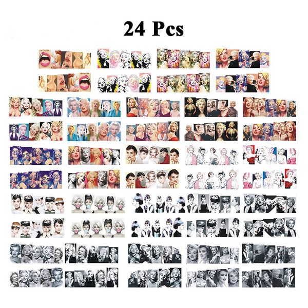 

Поп 3D Nail Art Наклейки Slider Полный Обертывания воды ногтей наклейки DIY Передача Мэрил