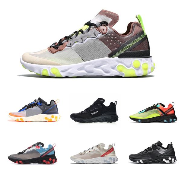 

2019 react element 87 running shoes for mens women anthracite light bone triple black white red orbit fashion men trainers sports sneaker