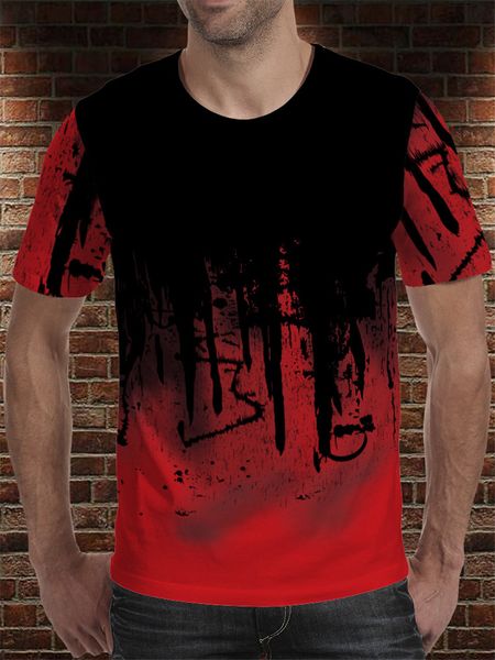 

art panit 3d print man tshirt designer summer hemme absorb sweat breathable cloth fashion casual tees, White;black