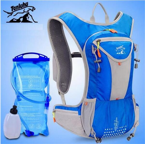 

tanluhu men women 12l trail running backpack outdoor sport hiking racing bag with optional 2l hydration water bag