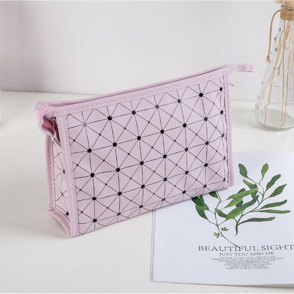 

women cosmetic bag 2019 pu leather travel make up necessaries organizer zipper makeup case pouch toiletry kit lady makeup bag